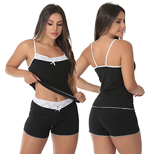 Kit com 2 Baby Dolls Algodão Mali Nova Modelagem (P, Multicolorido)