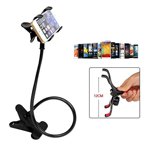 Image of Lazy Mobile Phone Holder Stand Compatible for Bed Desk Table Car Snake Style Long Foldable Mobile Holder Stand Compatible for Smartphone Upto 6 inch (Assorted Colour)
