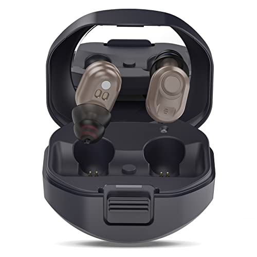 Hearing Aids For Seniors Rechargeable With Noise Canceling, Fursom Nano Hearing Amplifier With Charging Case, 8-Channels Digital Chip, Dual Modes, Only Fit Mild To Moderate Hearing Loss, Gift For Elderly, Cic Hearing Aids (Brown) #TOP18