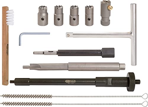 KS Tools 152.1170 Injektoren-Dichtsitz-Reinigungs-Satz, 13-tlg.