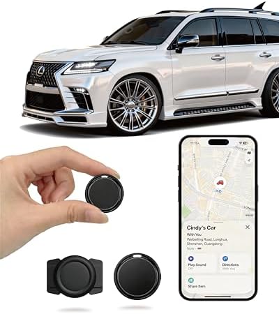 Traceur Voiture Magnétique Compatible Apple Localiser, Balise Blu...