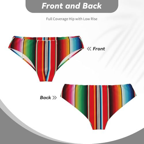 Mexican Serape Blanket Stripes Men's Underwear Briefs Coverd Waistband Silky Touch Underwear4