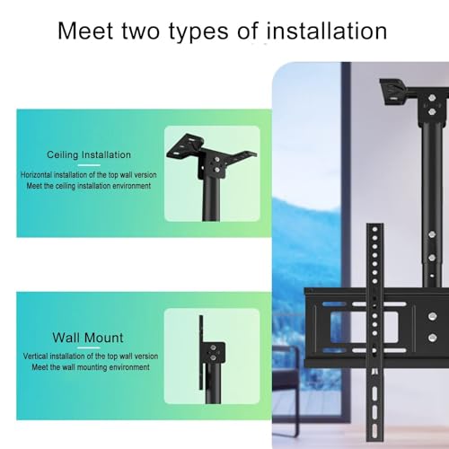 Support plafond TV inclinable réglable pour écran 26 à 60 pouces - 6