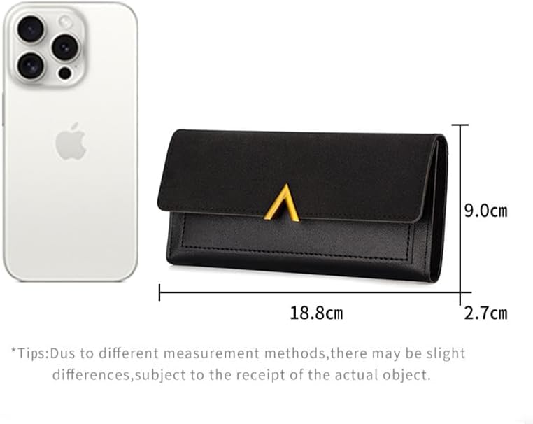 Miniatura 6 de Billeteras para mujer, de gran capacidad, de lujo, de piel encerada, cartera de embrague, organizador de múltiples tarjetas, Marrón, Carteras para