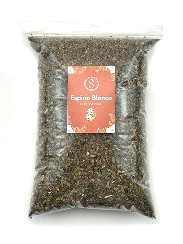 Espino Blanco Seco a Granel 100% Natural – Hojas y Flores de Crataegus Monogyna – Ideal para Infusión Relajante y Salud Cardiovascular (250 g, Espino Blanco)