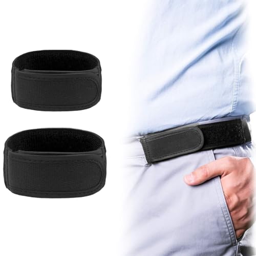 TQPUWT Cintura Uomo Pelle, 2 pezzi, Cintura Elastica Senza Fibbia, Cintura Unisex, Cintura Senza Fibbia Buckless Belt