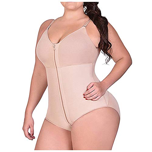LARNOR Women's Passion for Comfort Minimizer Bodysuit Full Body Shaper Bodysuit Khaki