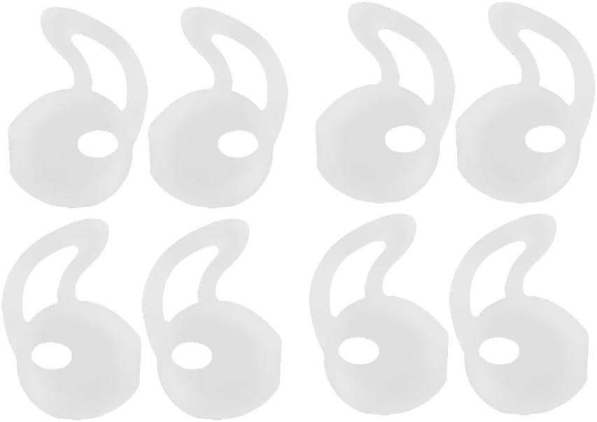 Earpod Cover for Apple AirPods EarPods - Secure Fit Grip Compatible with iPod, iPhone 5, and iPhone 6 Earphone Earbuds Headphones - Perfect for Running Exercise Gym and Sports (4Pairs-White)