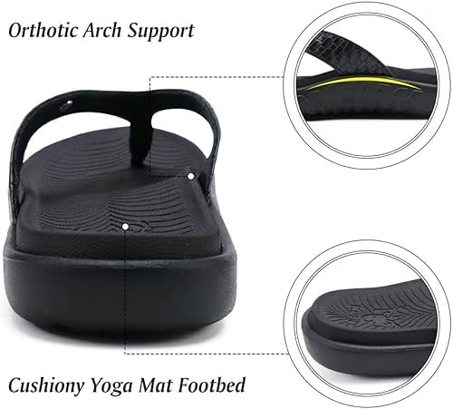 Womens Flip Flops Ladies Yoga Mat Comfortable Walking Thong Sandals With Plantar Fasciitis Arch Support Slip On Indoor Outdoor For Summer KuaiLu - Image 4