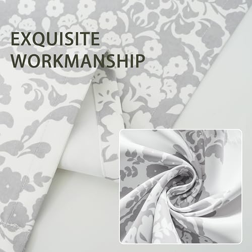 Driftaway 810063212902 Damask Curtains Valances For Windows Farmhouse Style Floral Medallion Patterned Samantha Kitchen Bedroom Livingroom Valance Curtain Single 106 Inch thumb #4