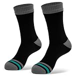 Youkly Waterproof Socks, Unisex Mid Calf, Breathable Stretchy Nylon, for Cycling, Skiing, Mountain Biking, Golf, Running, Hiking, Walking (L)