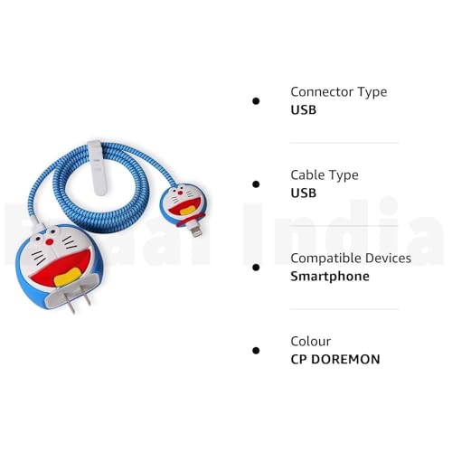 Image of J'TTON Case Cover for 18W /20W iPhone Adapter & USB-C Cable | Cute 3D Cartoon Character (Blue D mon)