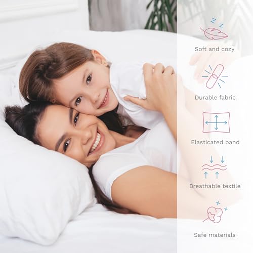 Drap-housse en jersey coton blanc king size 200x150 cm sans repassage - 3