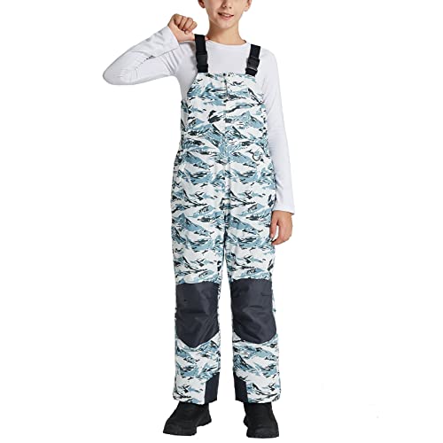 Baleaf Kid's Snow Bibs Insulated Waterproof Overalls For Boys/Girls Youth Winter Ice Fishing Snowsuit Ski Pants Mountain Pattern Size S #TOP7