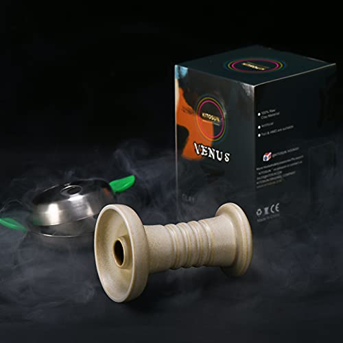 Shisha kopf Kitosun Venus Hookah Bowl Schale mit Rand kompatibel mit HMD Provost (altweiß)