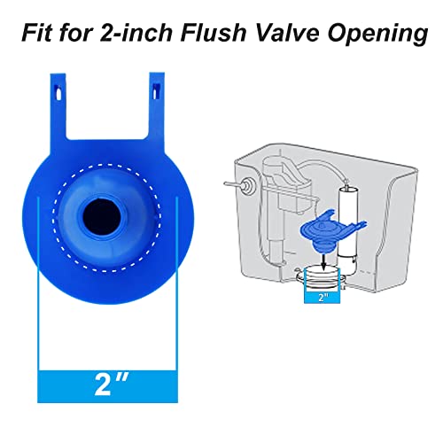 Toilet Flapper Replacement, 2-Inch Universal Toilet Stopper Flapper Compatible With American Standard Toilet Tank, Long-Lasting Rubber Seal Flapper With Stainless Steel Chain, Water Saving/Blue #TOP3