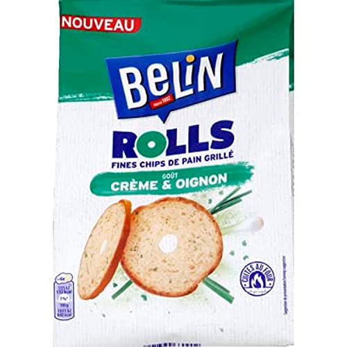 Biscuits Apéritifs Fines Chips De Pain Grillé Goût Crème Et Oignon Rolls Belin Le Sachet De - vue 2