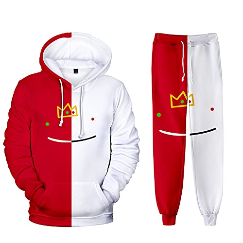 JMSUN Hombres/Mujeres Dreamwastake Dream Smile 3D Sudaderas con capucha Pantalones de dos piezas sudadera traje chándal talla grande XXS-4XL Cover