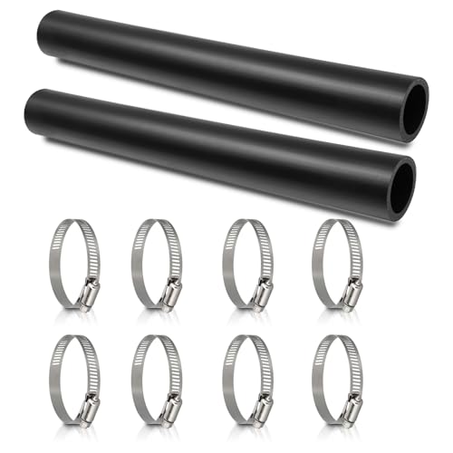 Image of Gasoline Fuel Filler Neck Hose with 8 Hose Clamps,1 1 /2 inches Inside Diameter Reinforced Gas tank filler hose (straight, 1 1 /2 inch ID 2pack)