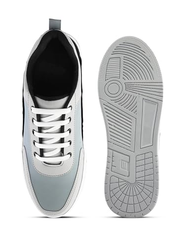 Image of STANPHORD Mens Lumora Sneakers Faux Leather Chunky Colourblocked Trendy Lace Up Casual Shoes Trendy Sole All Day Comfortable Lightweight with Extra Comfort Durable Footwear