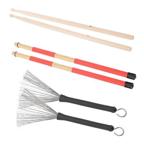 Set de baquetas y escobillas para batería con bolsa miniatura 1