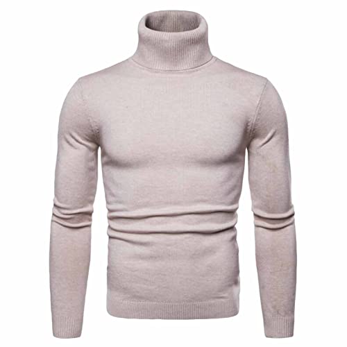 Men's Slim Fit Sweaters Long Sleeve Lightweight Knit Pullover Turtleneck Casual Knitted Tops Fall Winter Warm Sweater2