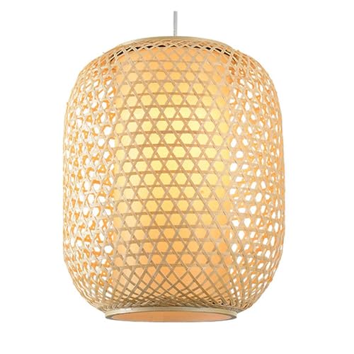 Suspension lanterne en rotin naturel pour illuminer chaleureusement vos dîners