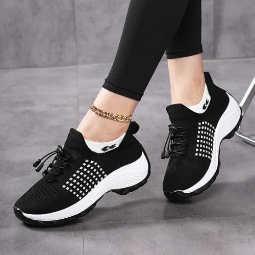 Comfort Wear Orthowear Shoes for Women Mesh Breathable Comfortwear Ortho Shoes, Comfortable Air Cushion Orthopedic Sneakers Thick Bottom Ortho Stretch Cushion Plantar Fasciitis Diabetic Shoe3
