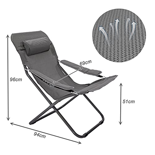 Homecall Folding Camping Chair with 2×1 textilene