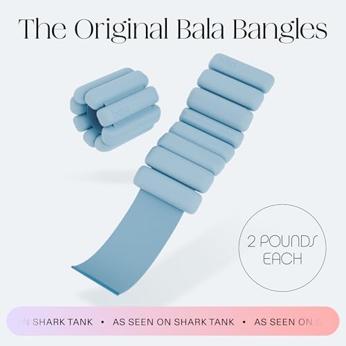 Image of Bala Bangles Wrist & Ankle Weights for Women & Men - Adjustable Weighted Bands - Soft Silicone Arm & Leg Weights for Pilates, Yoga, Walking, Barre, Home Workout & Strength Training Exercise