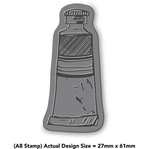 'Tube of Paint' Rubber Stamp - Unmounted Design for Crafting & Scrapbooking, A8 (RS00019642)