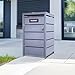 Albatros Mülltonnenbox 1er Tonne | bis 240 Liter | Anthrazitgrau RAL 7016 | verzinkter Stahl | Premium Dämpfer| Aufkleber-Set | wetterfest| verstellbare Füße| Türgriff mit Schloss | Gartenbox