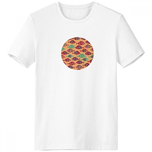 T-shirt poisson abstreu homme blanc col ras du cou vêtement confort été taille grand