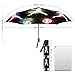 CWECVWE Automatic Folding Umbrella, Windproof Waterproof Black Lining, Fashion Printed Design, Portable Travel Essential for Men Women Office Beach Trips Baseball Art