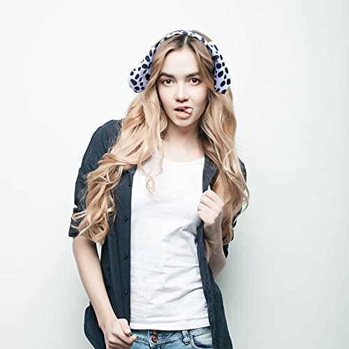 Halloween Dalmatian Cow Headband Spotted Dog Ears Hair Bands Puppy Bow Tie Tail Headpiece Women Hairband Hair Hoops Party Decoration Cosplay Costume Cute Handmade Hair Accessories 2 Set Dalmatian #TOP2