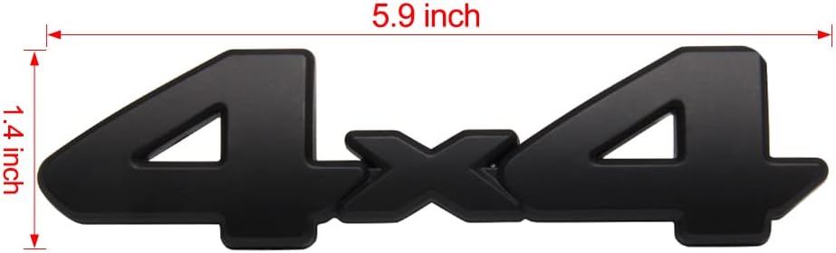 Top10 Universal Black 4x4 Blackout Cover Emblem Full Coverage Adhesive Design Replacement for Toyota Tundra Tacoma Dodge Ram etc. (4x4 Badge Compatible with All Truck SUV Pickup Models)