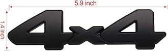 3D Full Coverage 4x4 Blackout Emblem Overlay Compatible with Toyota Tundra 2014-2021, Tacoma 2012-2021, 4Runner 2013-2020 4 x 4 Badge Cover Symbol Decal for All Pickup SUV Truck Models (Black)