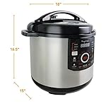 MegaChef 12 Quart Digital Pressure Cooker with 15 Preset Options and Glass Lid, Silver - Image 5