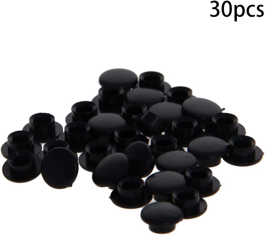 Miniatura 4 de Bettomshin 30 tapas de interruptor de botón táctil de 0.315 x 0.157 in para interruptor micro táctil de 0.236 x 0.236 in, color negro
