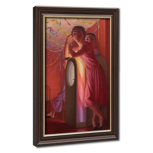Toile George Tooker Jukebox 20x30cm pour habiller un mur vide avec un cadre surréaliste