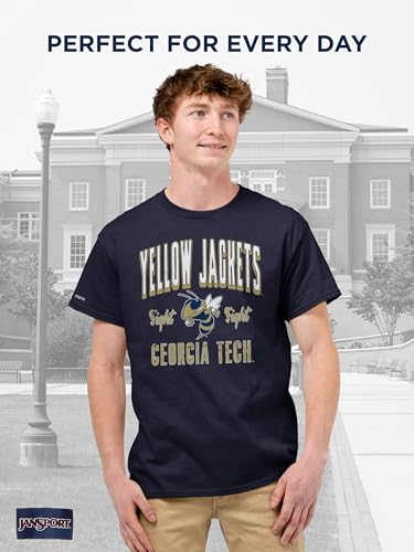 Image of JanSport NCAA Officially Licensed Campus Short Sleeve T Shirt for Men, Soft & Breathable Pre-Shrunk Cotton Crewneck T Shirt