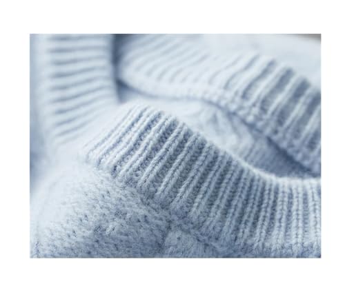 Men's Heavy Extra-Thick Low Round Neck 100% Cashmere Sweater Slim-Fit Pullover Knit Long Sleeve Pullover Tops4