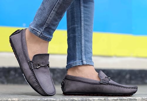 Image of AADI Men's Suede Leather Outdoor Casual Loafer Shoes