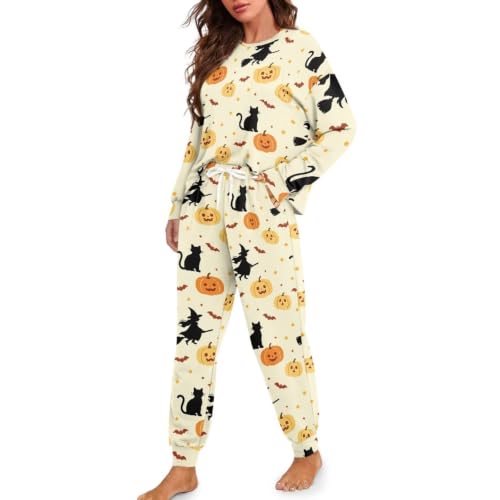Image of Women's Pajamas Set Soft 2 Piece Loungewear Long Sleeve Pj Set