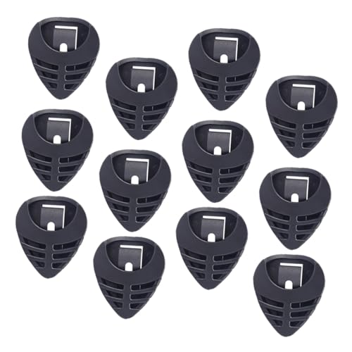 TOGEVAL 50 piezas Caja Adhesiva para Púas de Guitarra Portátil Diseño Hueco y Creativo para Guitarra...