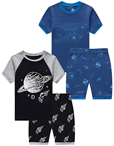 Image of KikizYe Boys Short Sleeve Pajamas Kids Summer Pjs Children Pajamas
