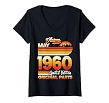 Photo Gallery donna 65 years old retro vintage may 1960 funny 65th birthday maglietta con collo a v Photo Gallery donna 65 years old retro vintage may 1960 funny 65th birthday maglietta con collo a v