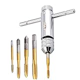 Package gehören: 1pcs T-Griff armatur ratschenschlüssel mit 5pcs M3-M8 maschinengewinde (1pcs M3; 1pcs M4; 1pcs M5; 1pcs M6; 1pcs M8). Wenn sie während des gebrauchs probleme feststellen, können sie sich gerne an uns wenden.