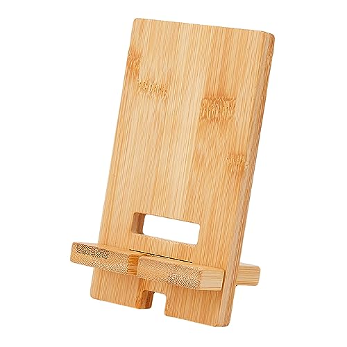 Support de téléphone en bambou pour soulager les cervicales et lire sans mains