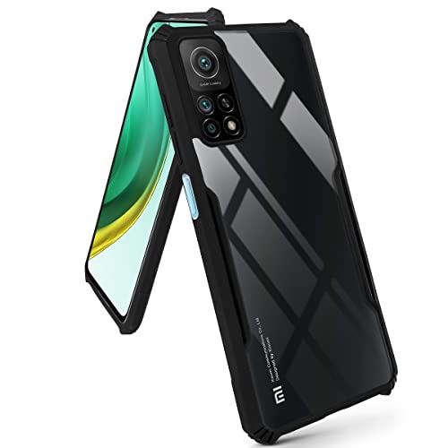 Image of Jkobi Back Cover Case for Xiaomi MI Redmi 10T | 10T Pro 5G (Crystal Glass Back | Camera Protection | Shockproof Bumpers | Professional Black)